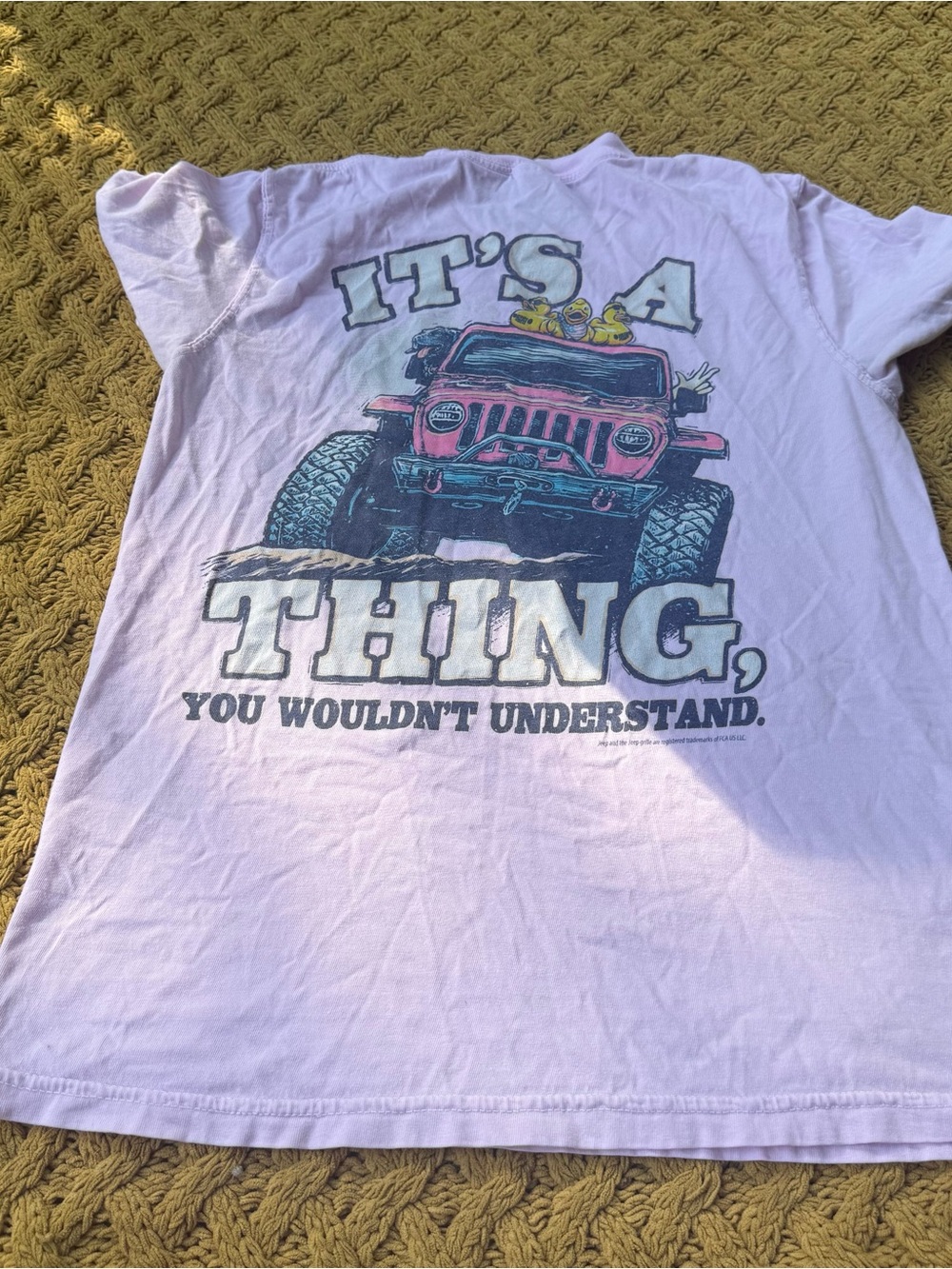 Jeep "It's A Thing" Pink Graphic Tee Gorpcore Granola Girl Aesthetic Size S